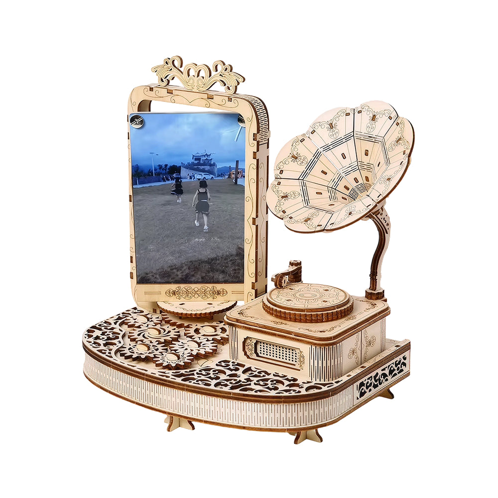 Gramophone + Cadre Photo - Puzzle 3D en Bois