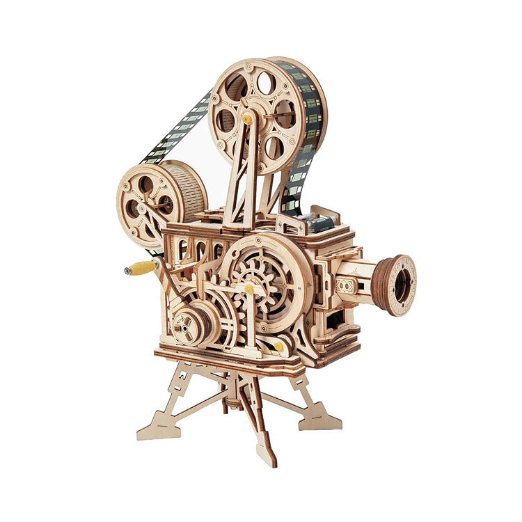 Projecteur de Cinéma Vintage - Puzzle 3D en Bois