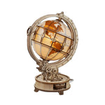 Globe Terrestre Lumineux – Puzzle 3D en Bois