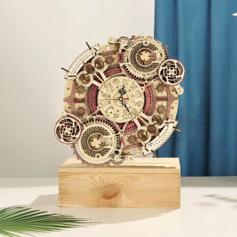 Horloge Zodiaque murale avec calendrier – Puzzle 3D en Bois
